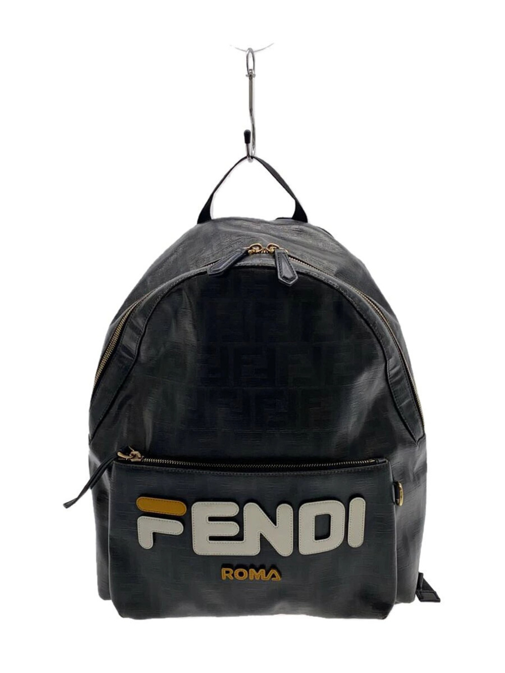 Fendi Zucca backpack black all over many areas of paint